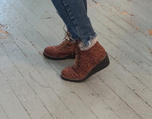 Load image into Gallery viewer, Corky's Fox Bay Wedge Faux Fur Cheetah print boot