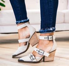 Load image into Gallery viewer, Very G Irina Buckle Heels Cream