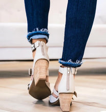 Load image into Gallery viewer, Very G Irina Buckle Heels Cream