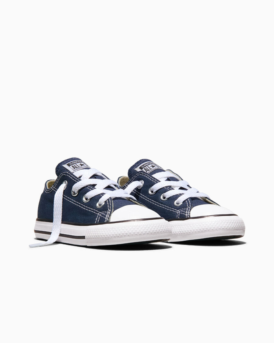 Canvas Low Top Sneaker - Black - Navy