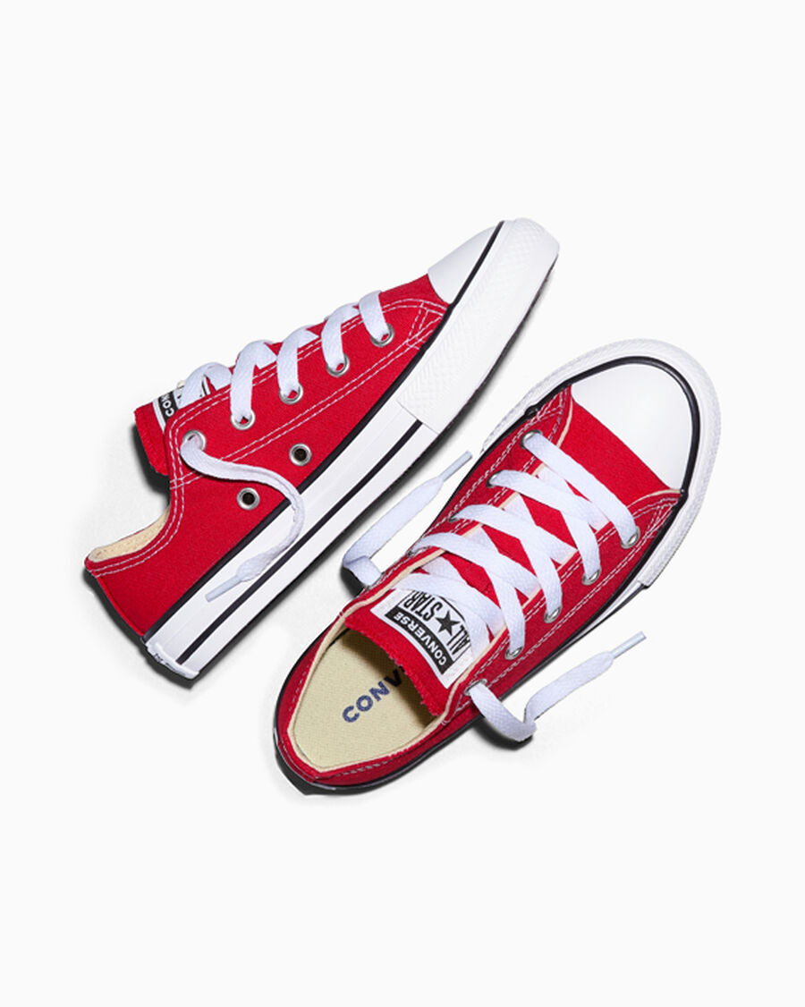 Kids Canvas Low-Top Sneaker - Multiple Colors - Red