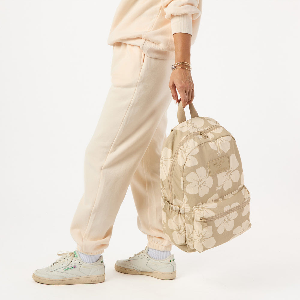 Ripstop Nylon Laptop Backpack - Floral