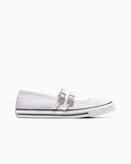 Canvas Mary Jane Low Top Shoe - White - White/Egret/White