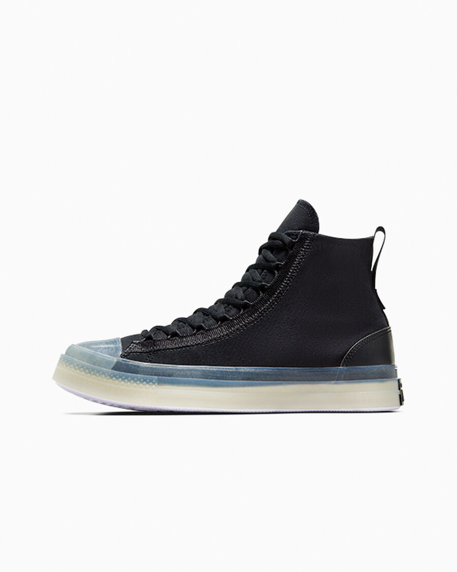 Canvas Utility High Top Shoe - Black - Black/White/Black