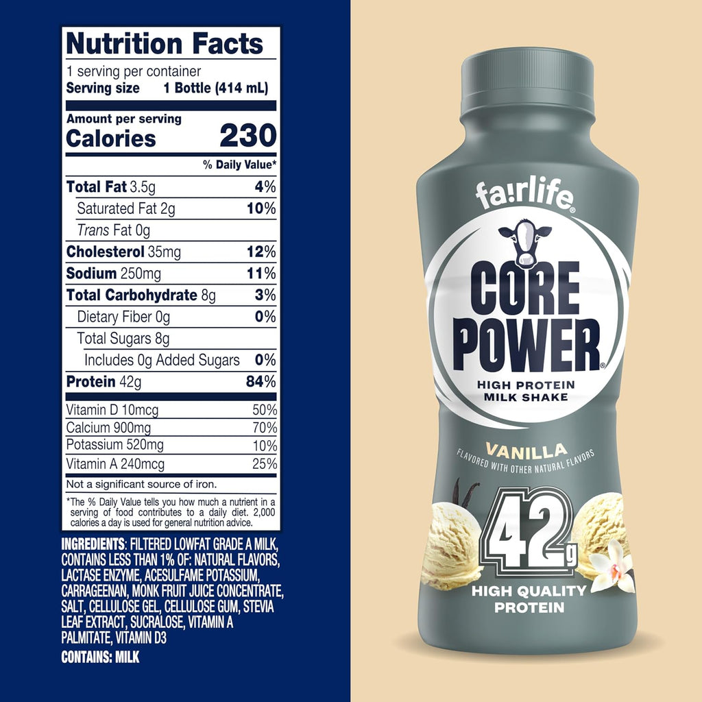Vanilla High-Protein Milk Shake, 14 oz, 12 Pack