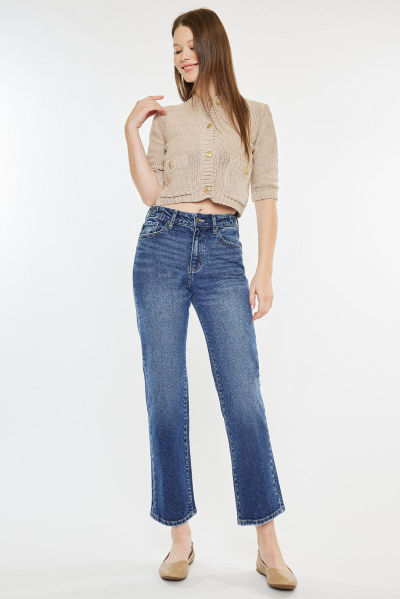 Women's High Rise True Straight Jeans - Ashley