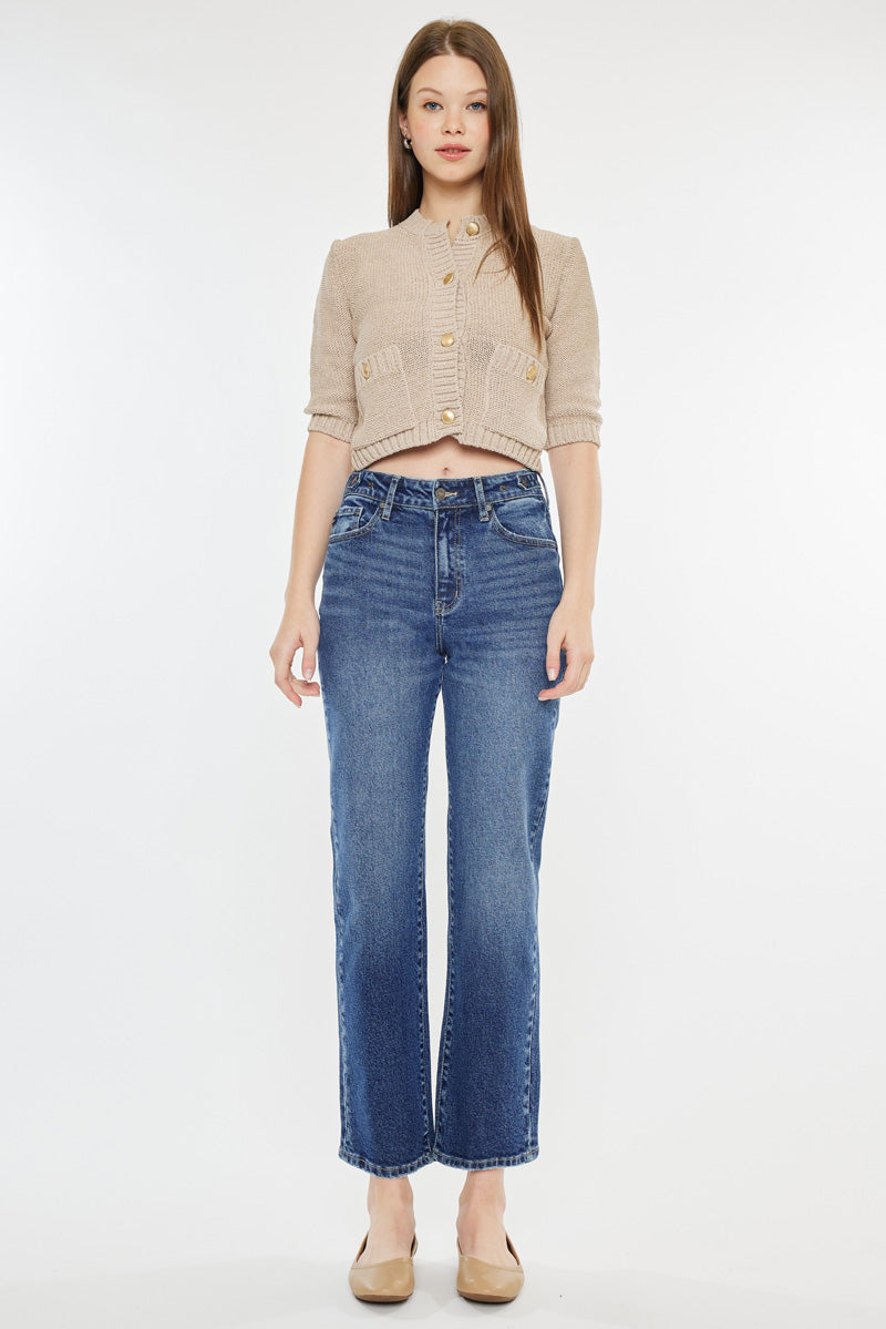 Women's High Rise True Straight Jeans - Ashley