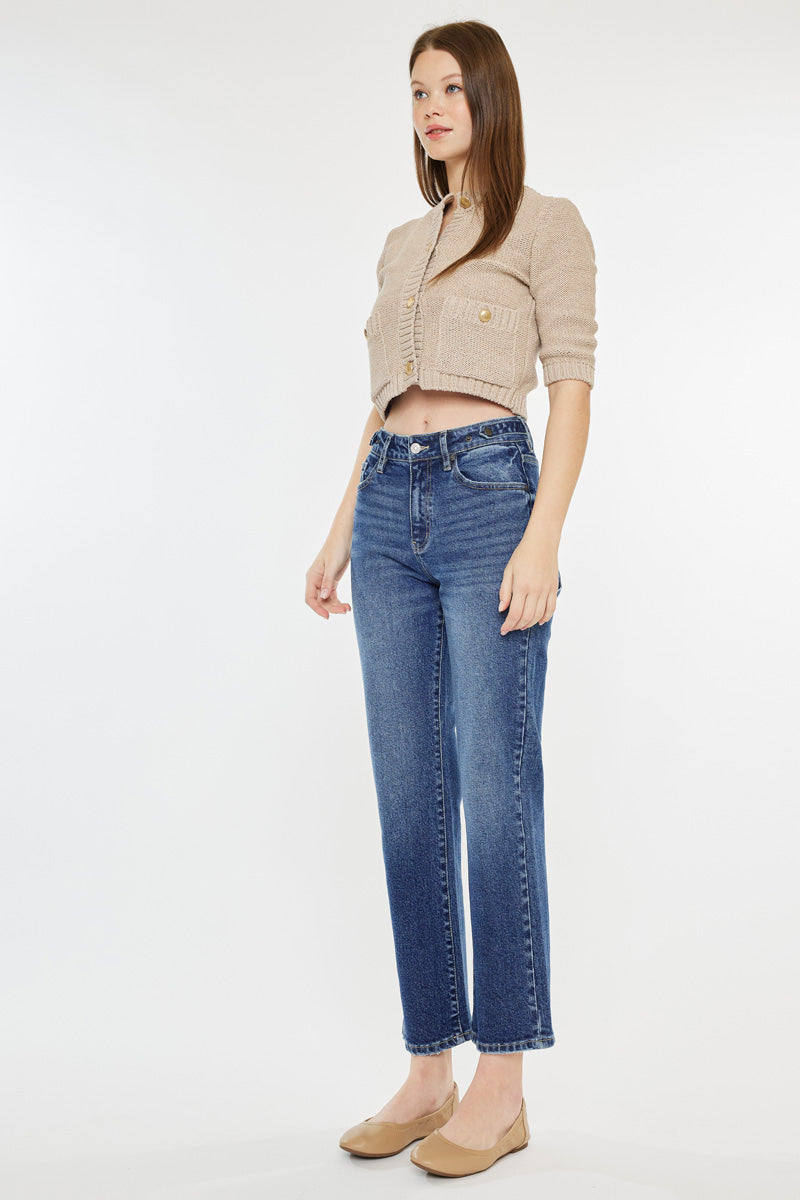 Women's High Rise True Straight Jeans - Ashley