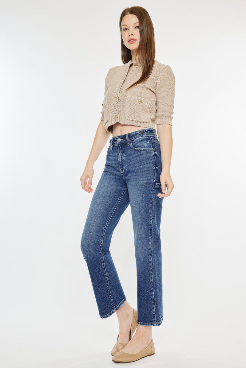 Women's High Rise True Straight Jeans - Ashley