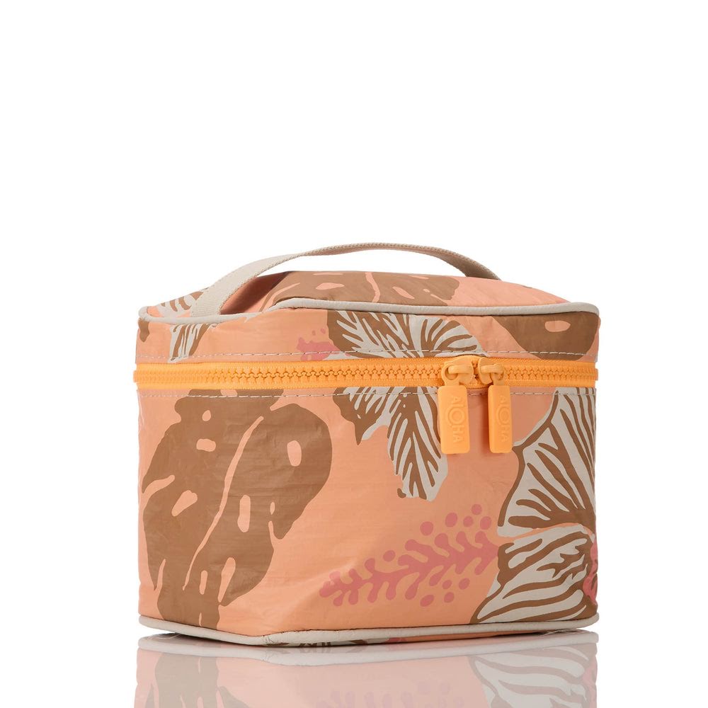 Handled Toiletry Kit - Tropical Block Print