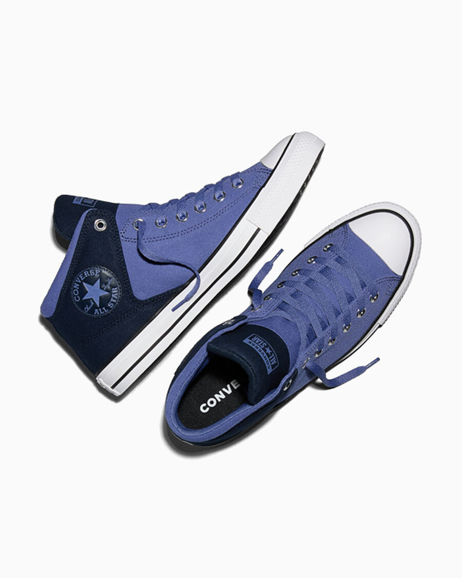 Colorblock Canvas Mid-Top Sneaker - Indigo Storm/Obsidian/White