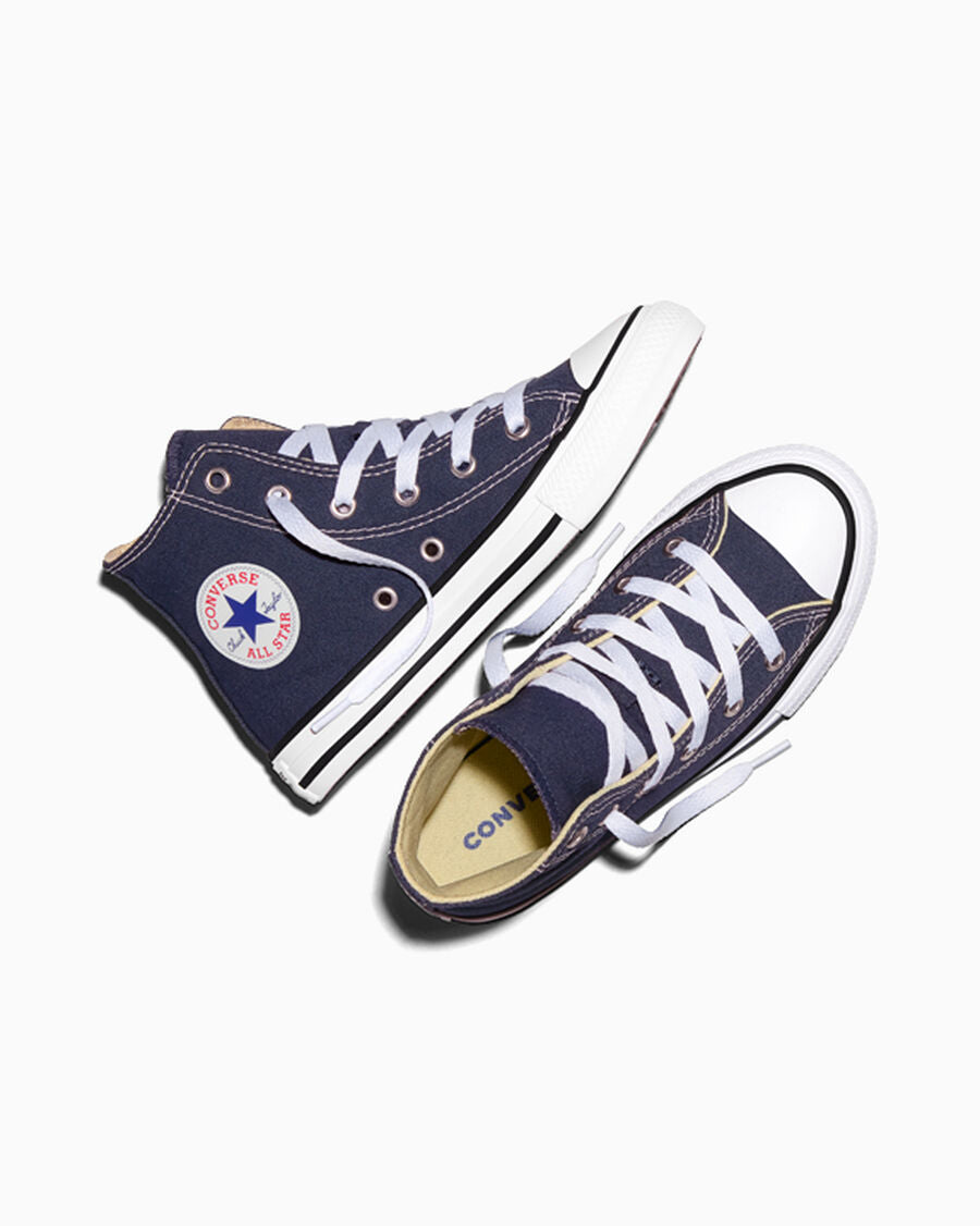 Kids Canvas High-Top Sneaker - Multiple Colors - Navy