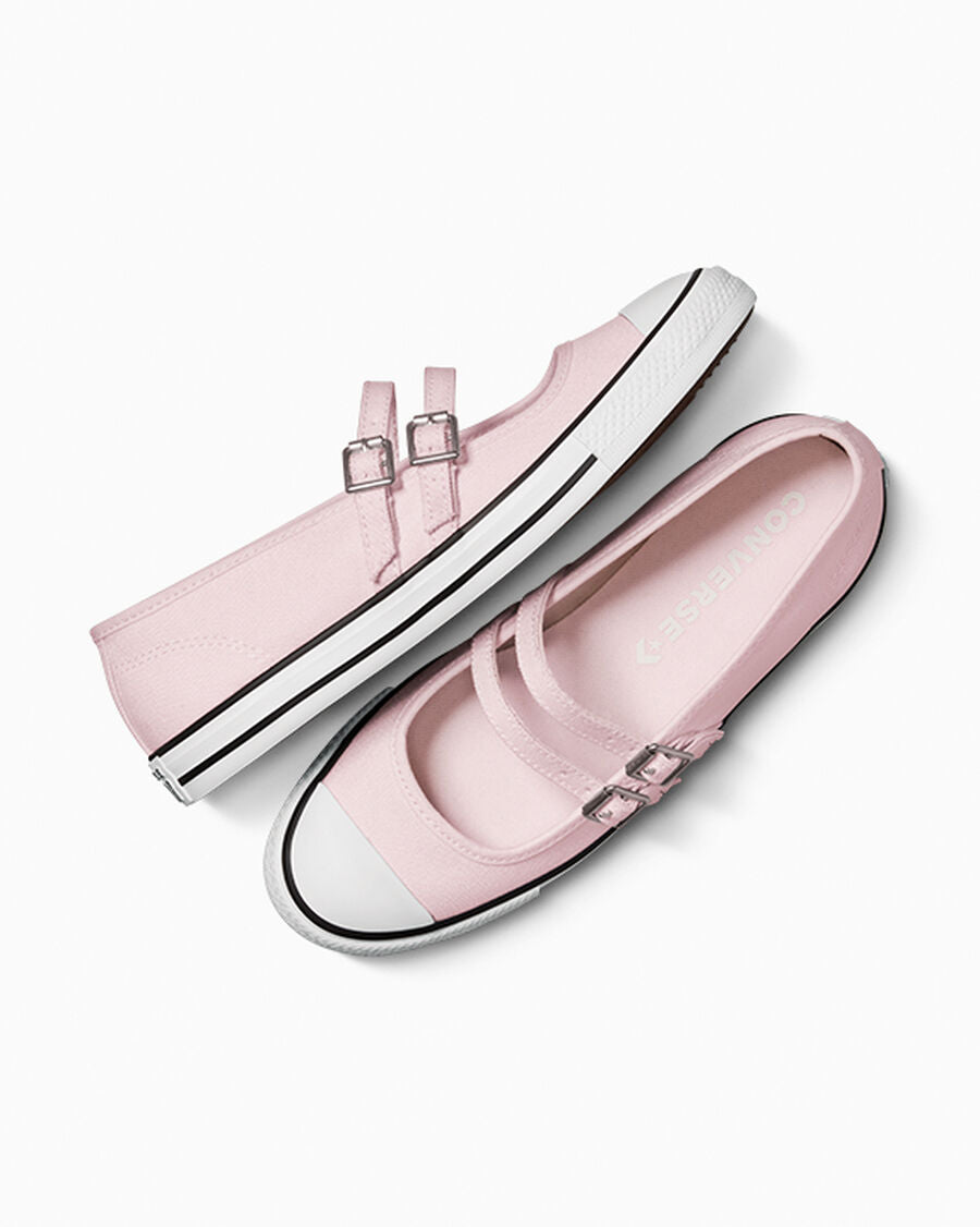 Canvas Mary Jane Low Top Shoe - White - Sugar Berry Pink/White/Natural Ivory