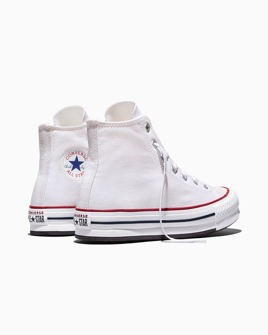 Kids Canvas Platform High Top Sneaker - Black - White/Garnet/Navy
