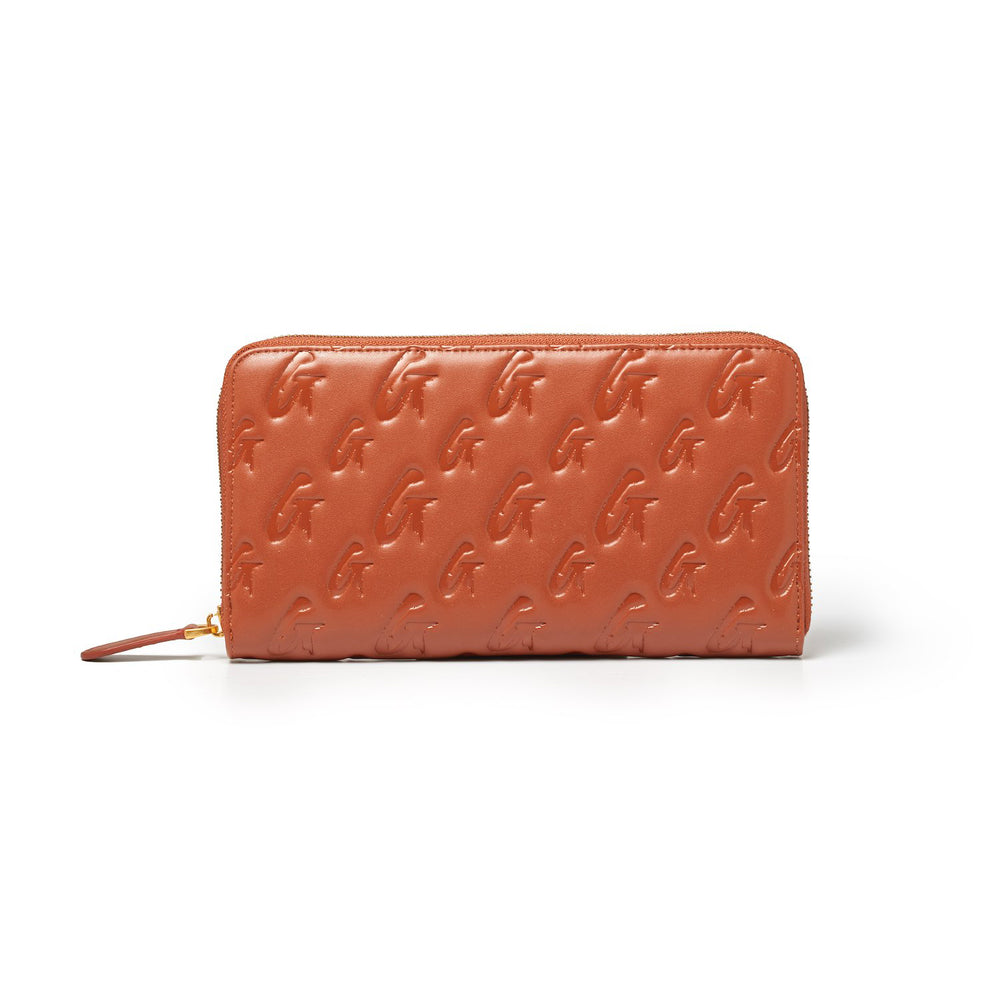 Large Vegan Leather Wallet - Brown