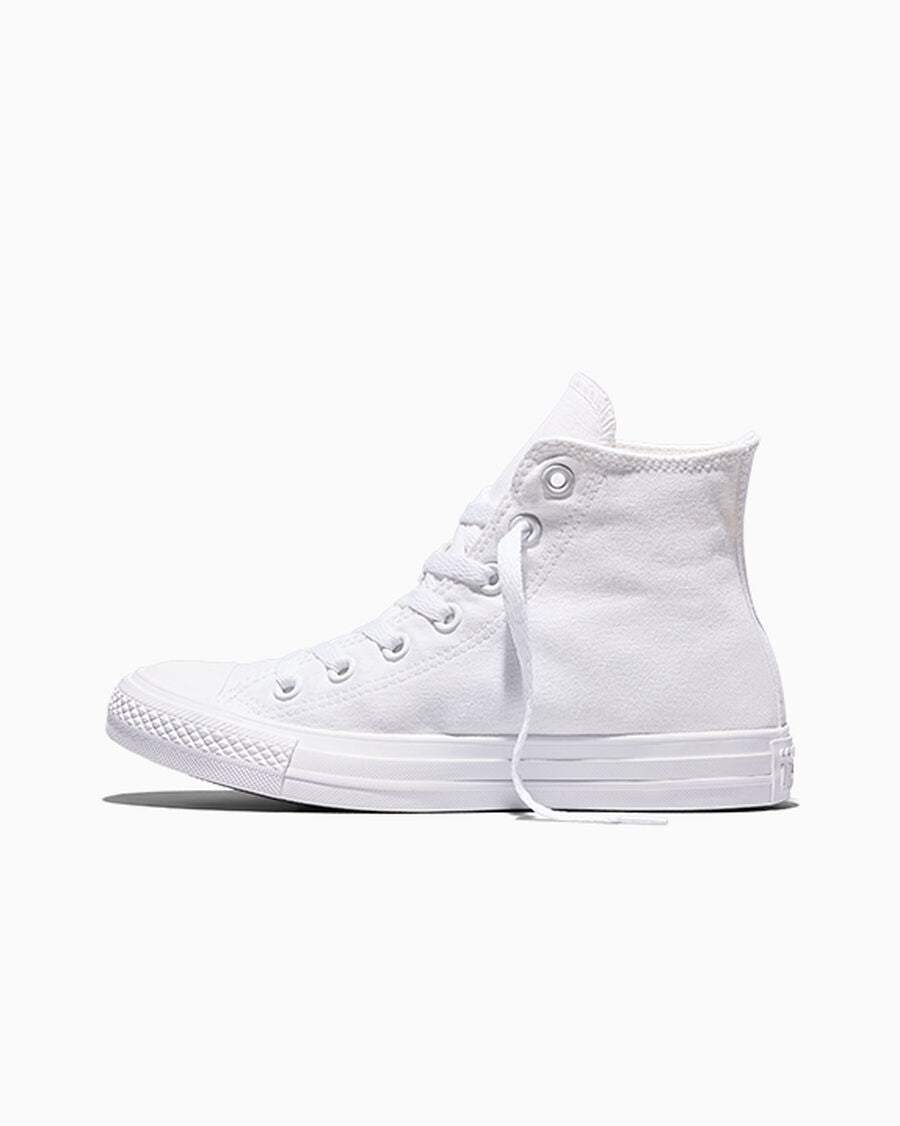 Canvas High-Top Sneaker - Multiple Colors - White Monochrome
