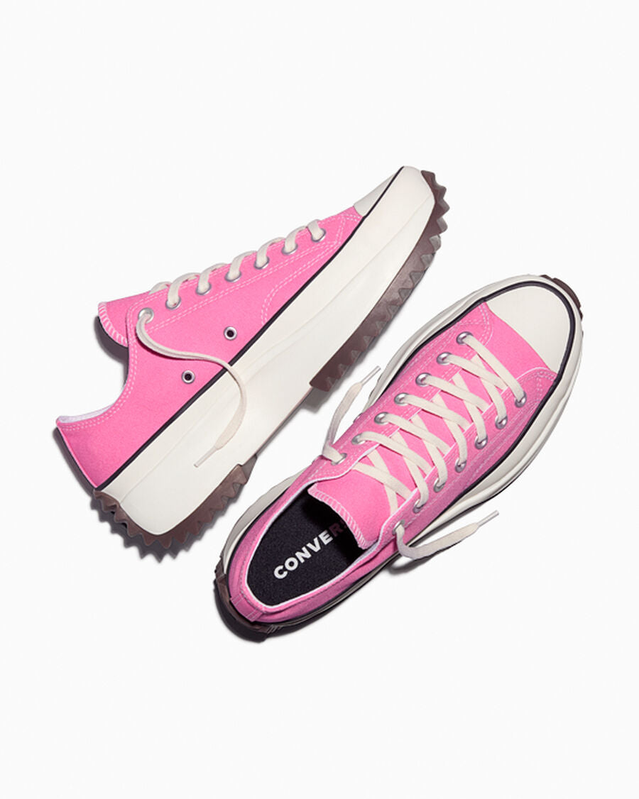Canvas Platform Low Top Sneaker - Black - Oops Pink/White/Black