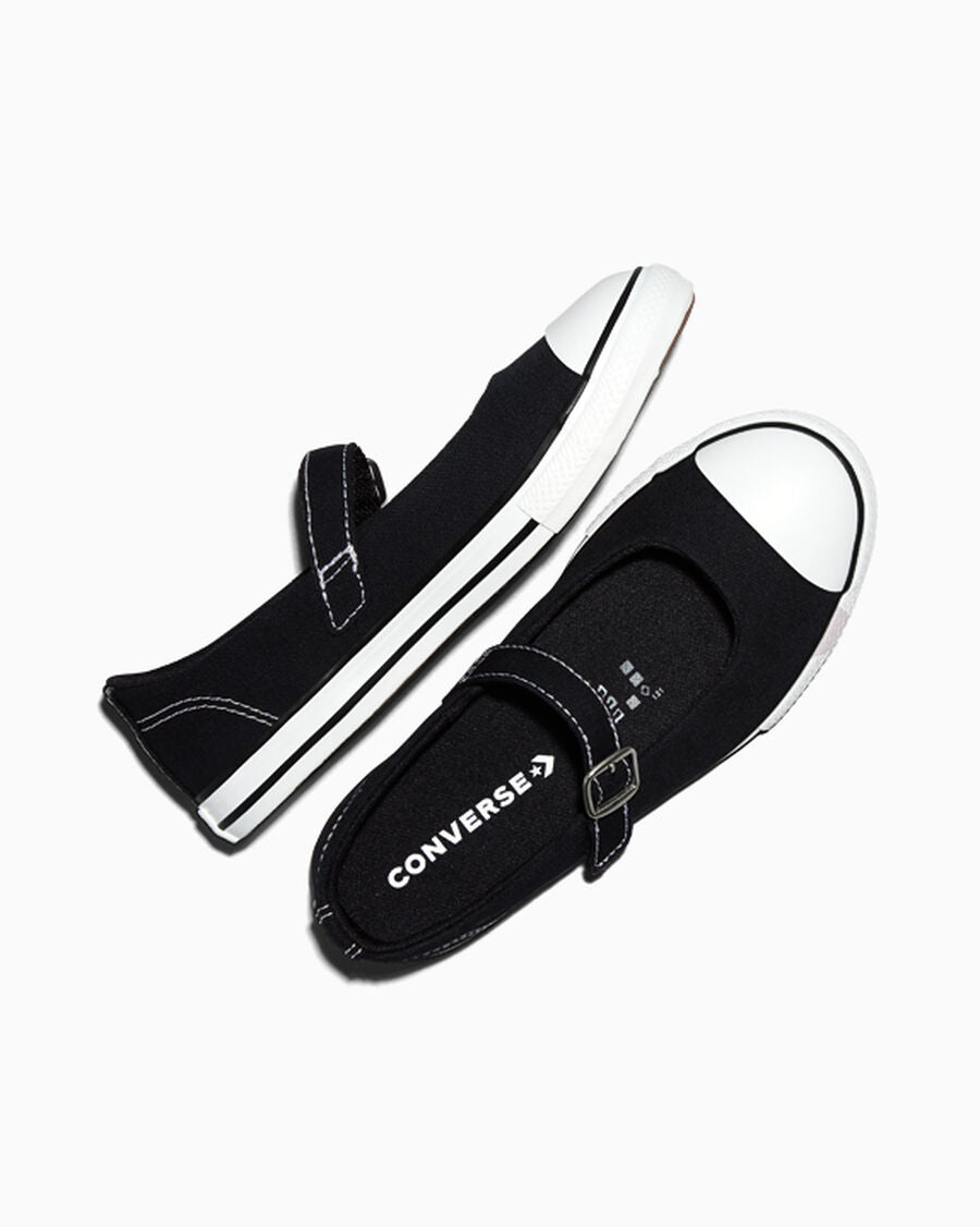 Canvas Mary Jane Sneaker - Black/White/Black