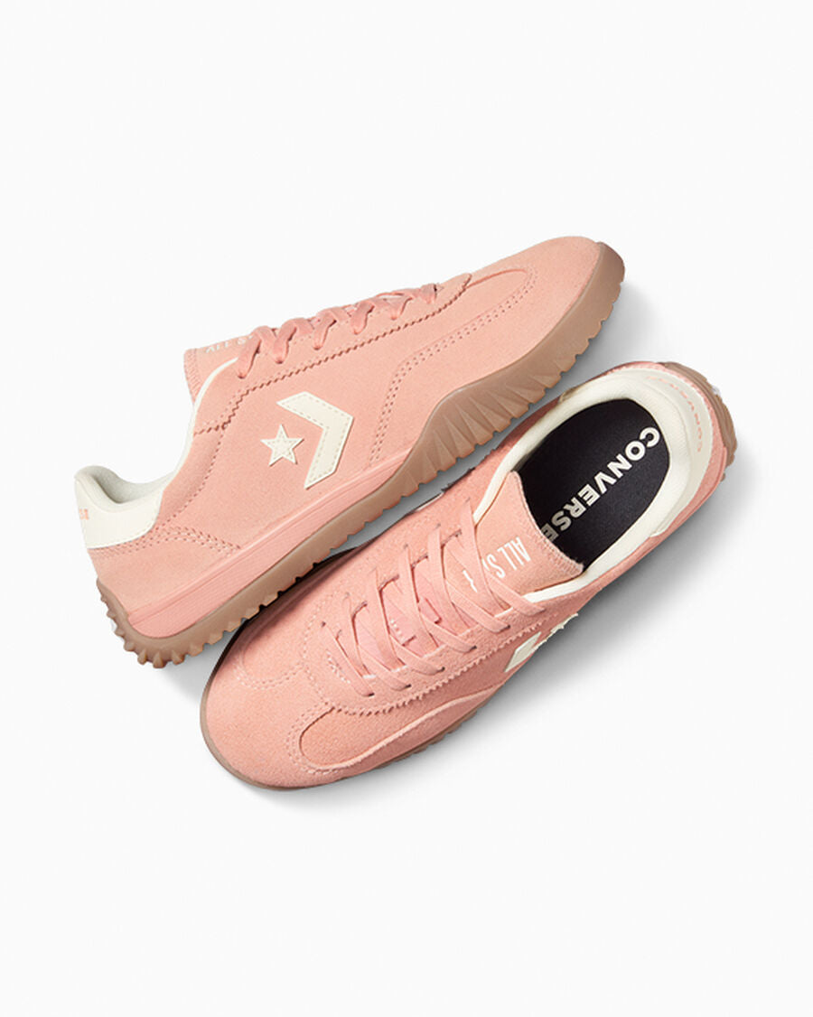 Nylon And Suede Low Top Sneaker - Flamingo Fade/Egret