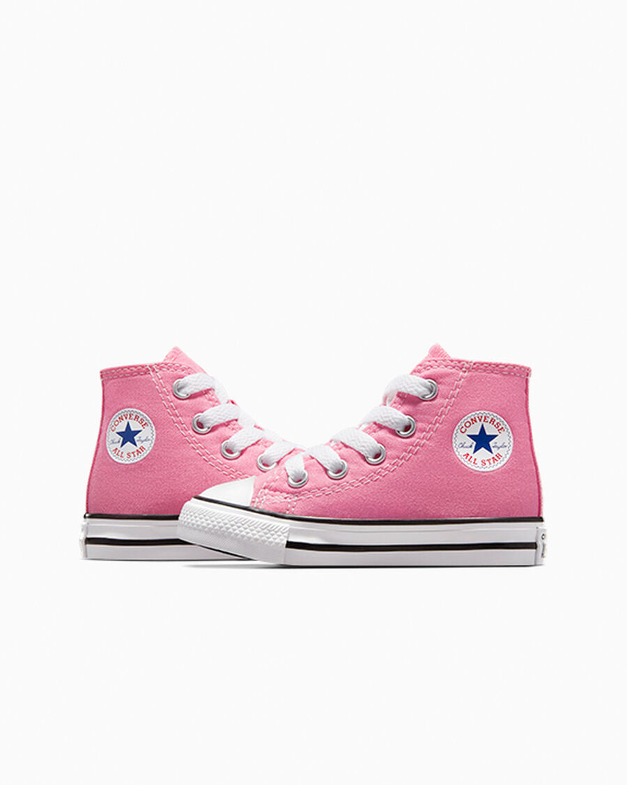 Toddler Canvas High-Top Sneaker - Multiple Colors - Pink