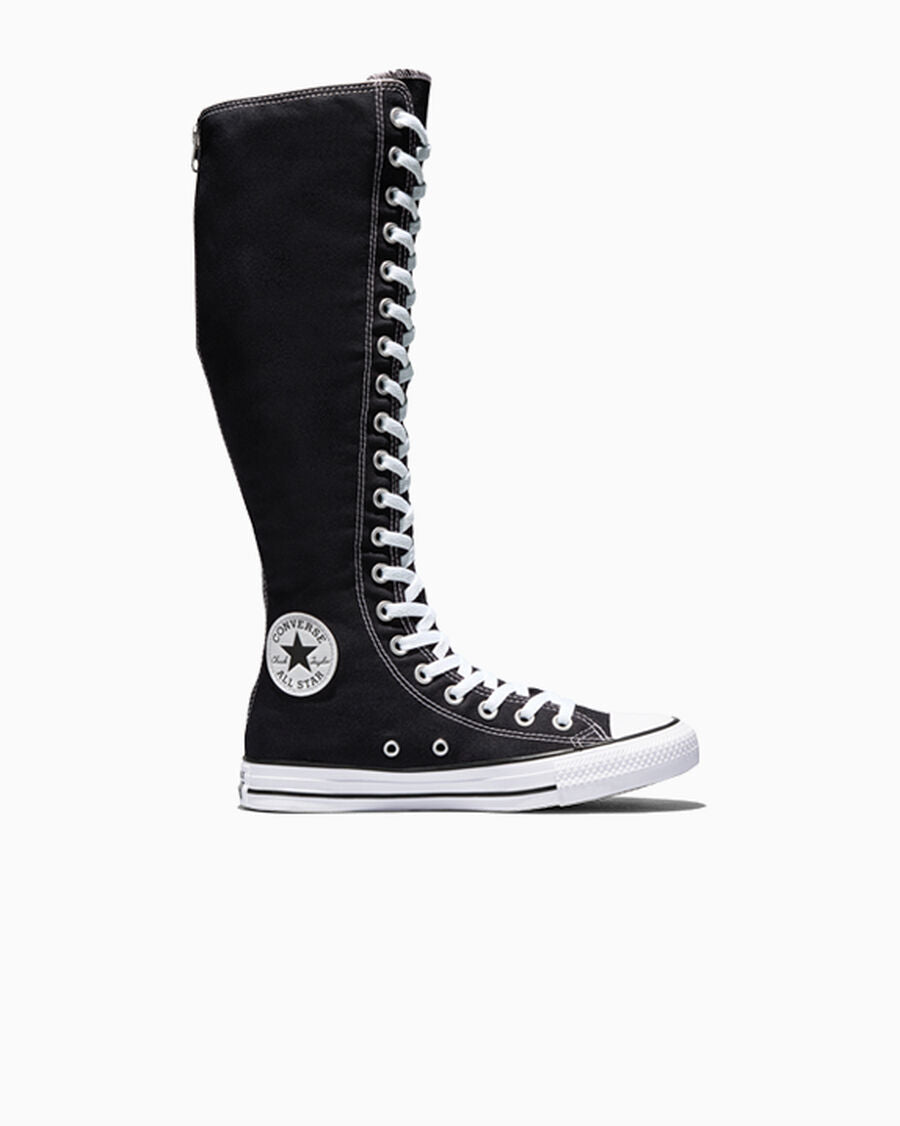 Canvas Knee-High Lace-Up Sneaker