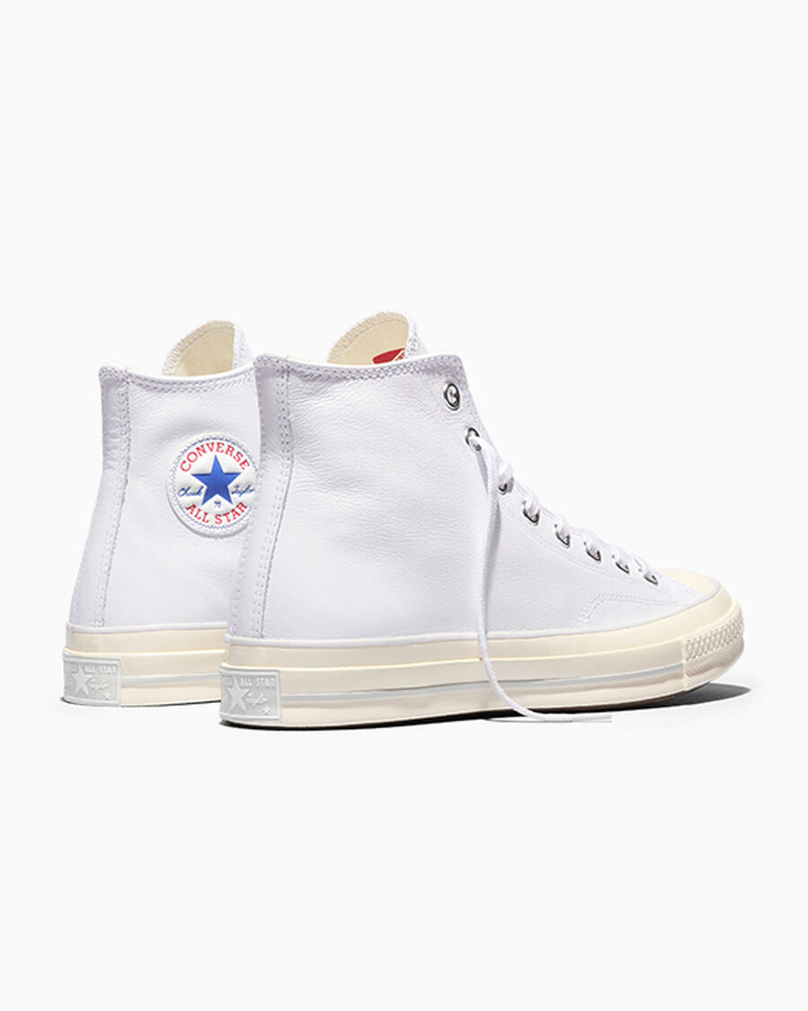 Leather High-Top Sneaker - Black - White/Fossilized/Egret