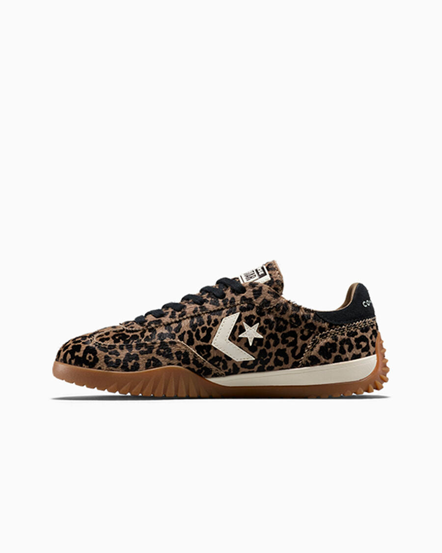 Leopard Print Pony Hair Low Top Sneaker