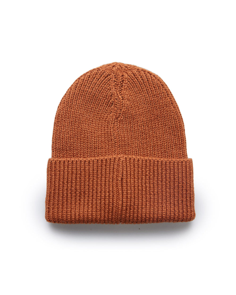 Wool Blend Satin-Lined Beanie - Brown