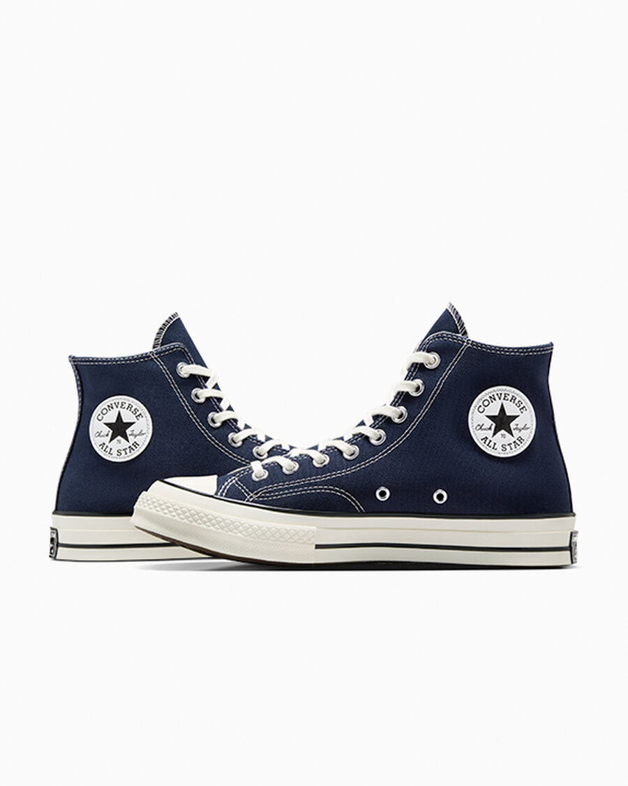 Heavyweight Canvas High Top Sneaker - Black - Obsidian Blue/Egret/Black