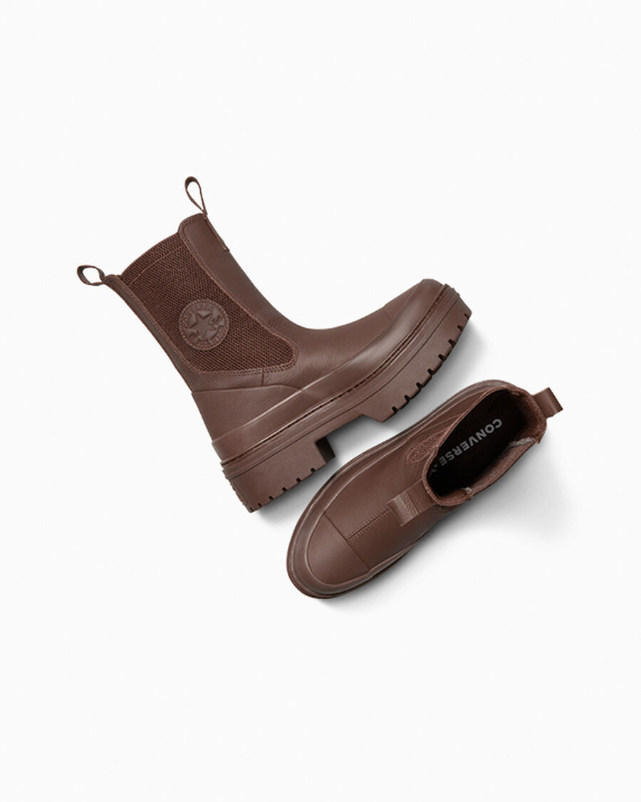 Women's Leather Lug Sole Chelsea Boot - Black - Totally Fudged/Totally Fudged