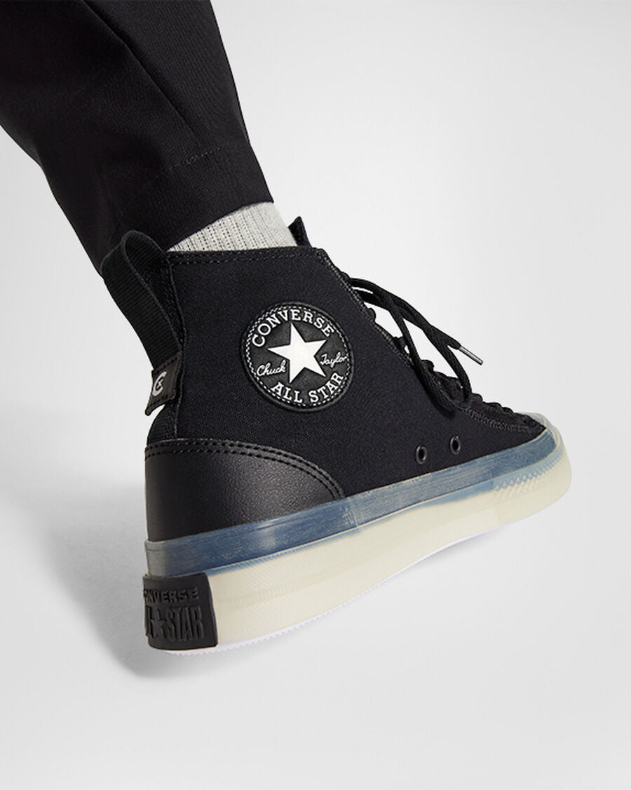 Canvas Utility High Top Shoe - Black - Black/White/Black