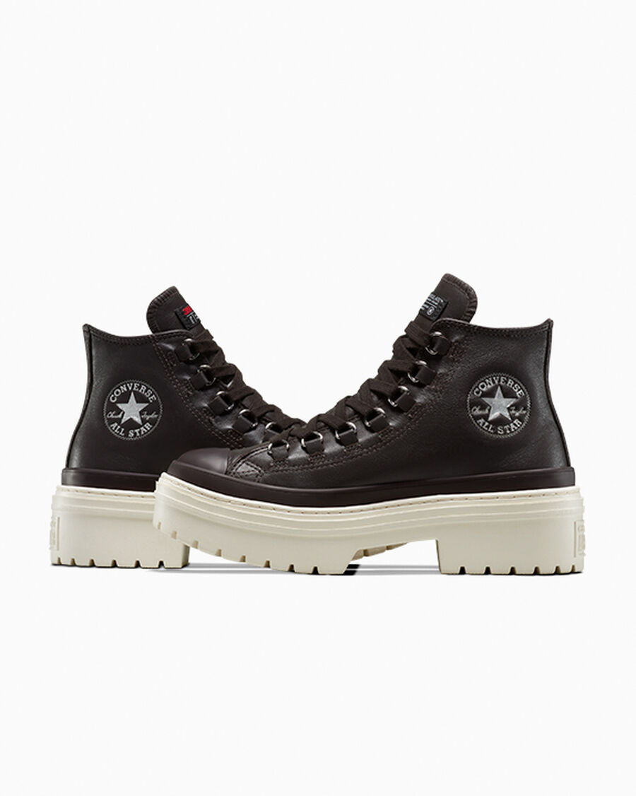 Women's Water-Resistant Leather Lug Sole Boot - Mudguard/Mudguard/Egret