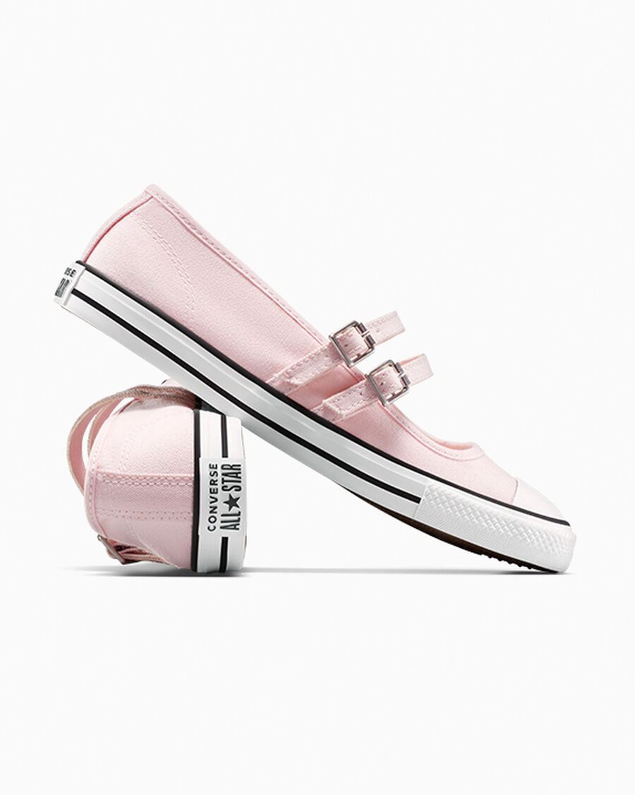 Canvas Mary Jane Low Top Shoe - White - Sugar Berry Pink/White/Natural Ivory