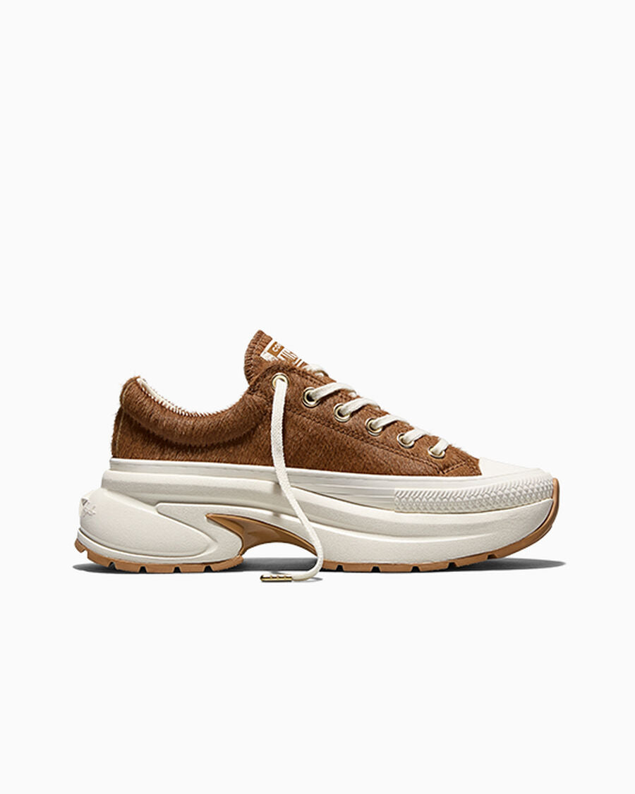 Pony Hair Platform Low Top Sneaker - Incensed/Egret/Egret