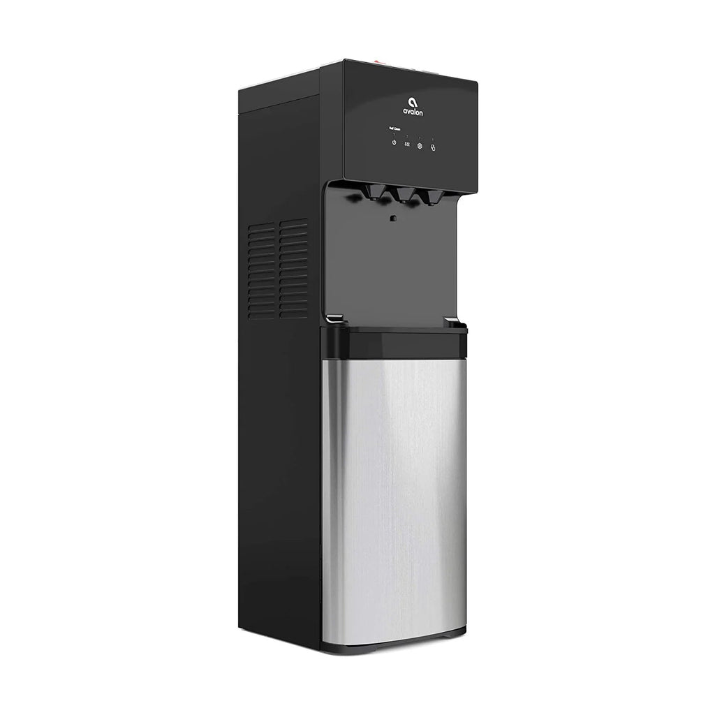Avalon Bottom-Loading Water Cooler Dispenser, 3 Temperature Settings, Stainless Steel & Black