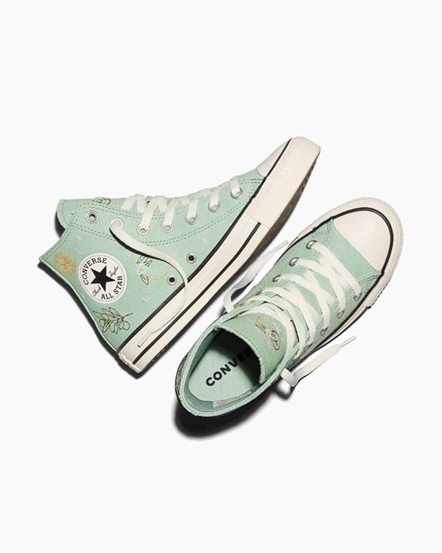 Canvas High Top Sneaker With Embroidery
