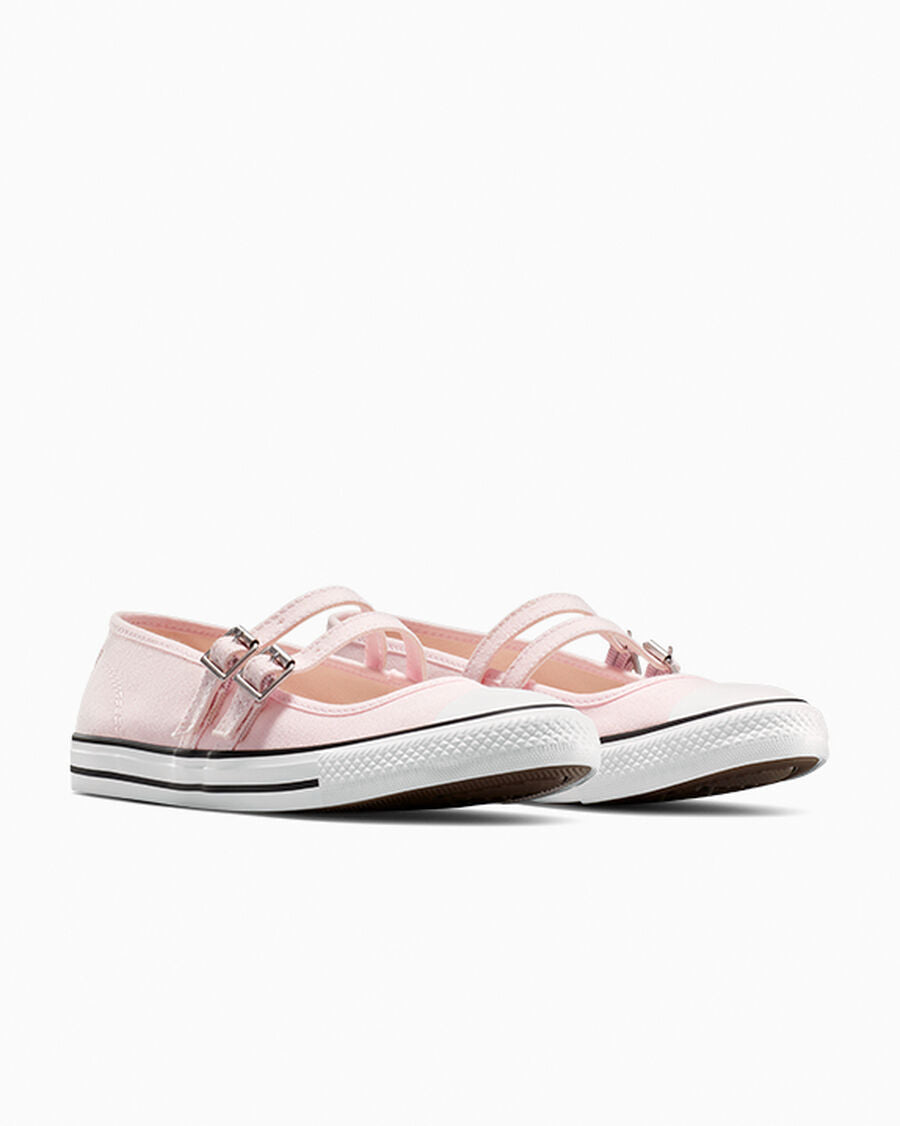 Canvas Mary Jane Low Top Shoe - White - Sugar Berry Pink/White/Natural Ivory