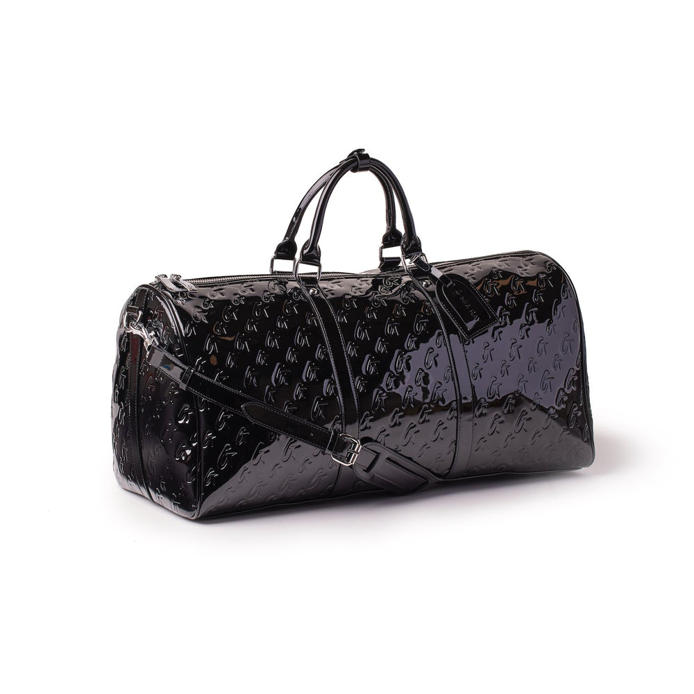 Vegan Leather Weekender Duffle - Mirror Black