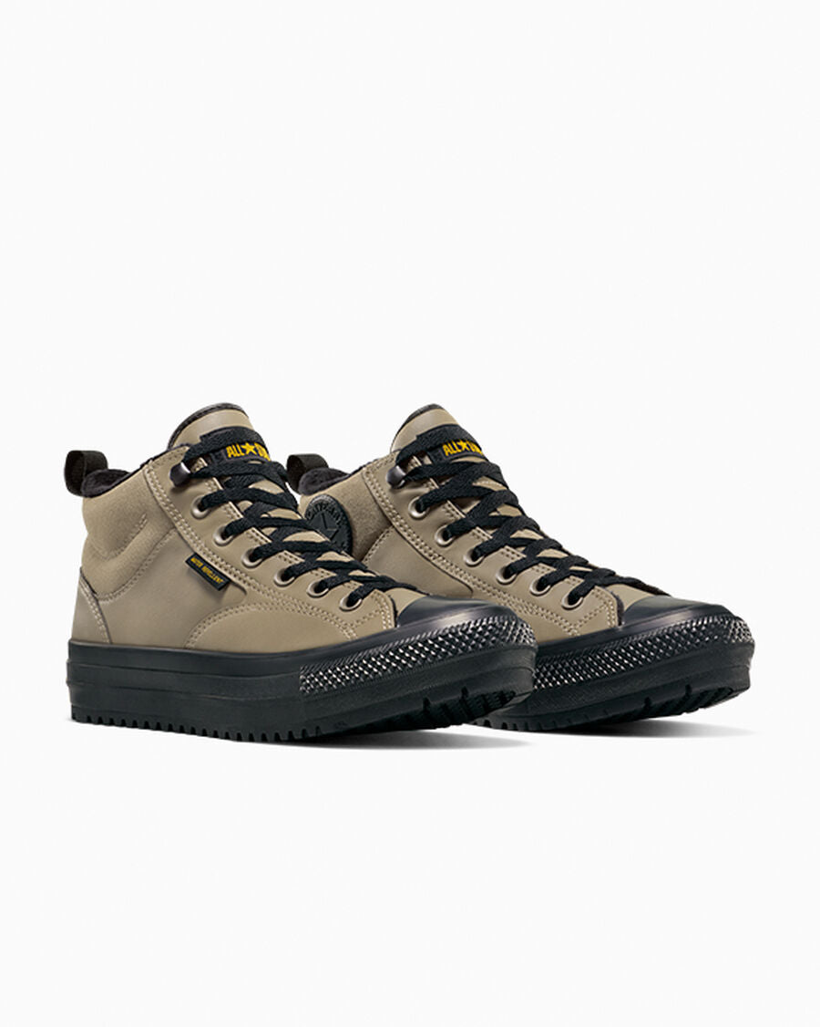 Water-Repellent Fleece-Lined Mid Boot - Classic Taupe/Black