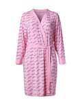 Rayon Blend Kimono Robe - Light Pink