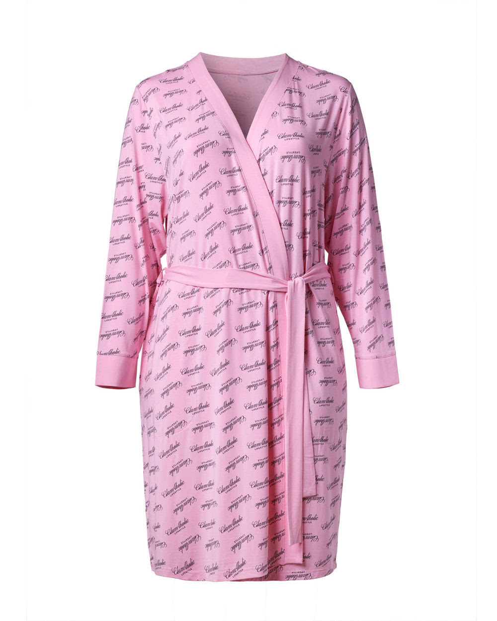 Rayon Blend Kimono Robe - Light Pink