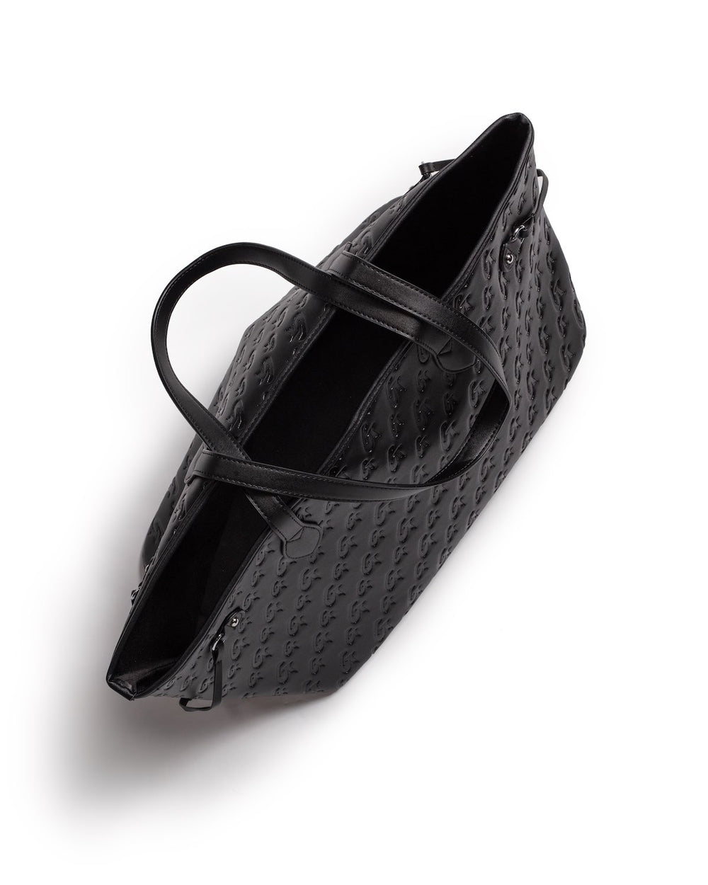 Vegan Leather Laptop Tote - Black