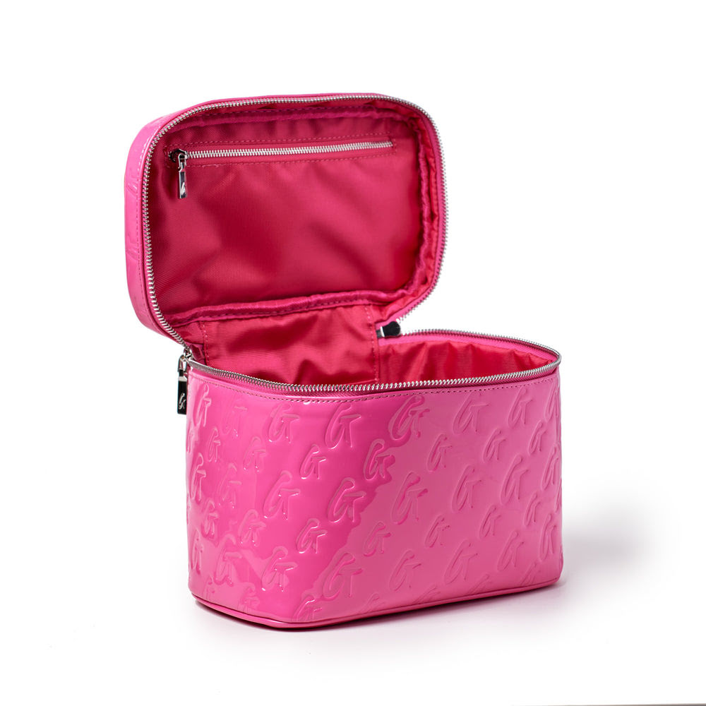Large Mirrored Toiletry Bag - Hot Pink