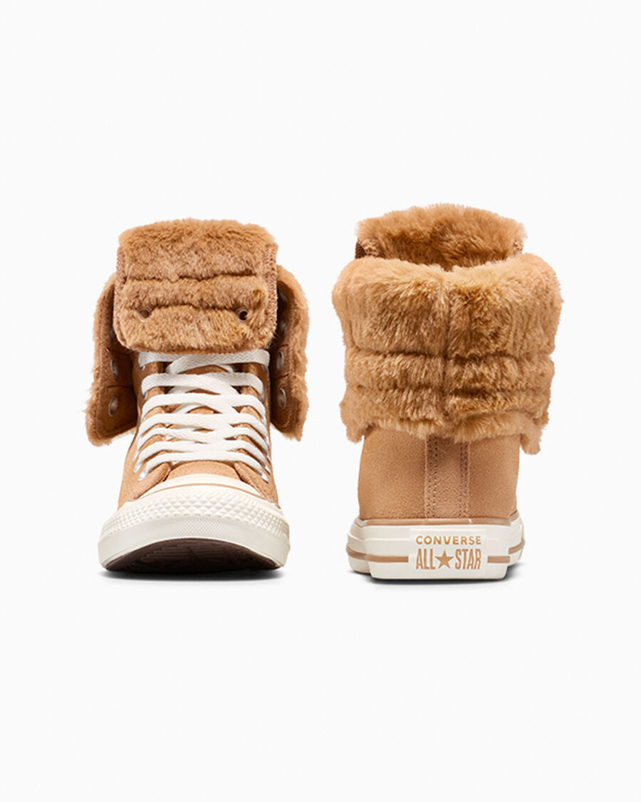 Women's Suede Fold-Over High-Top Boot