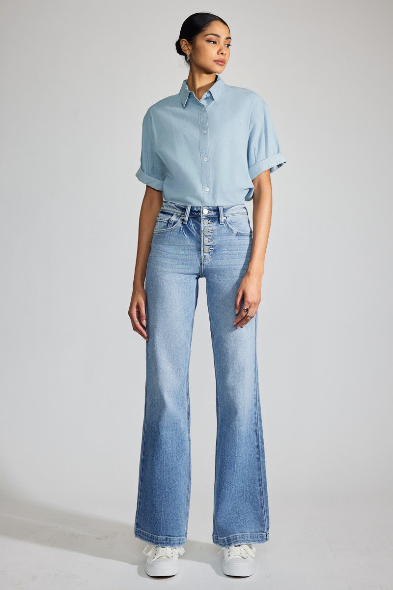 Women's High Rise Holly Flare Jeans - Aisha