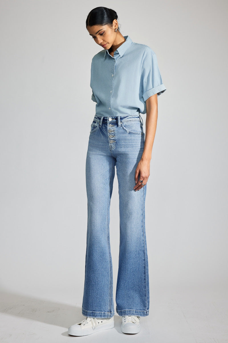 Women's High Rise Holly Flare Jeans - Aisha