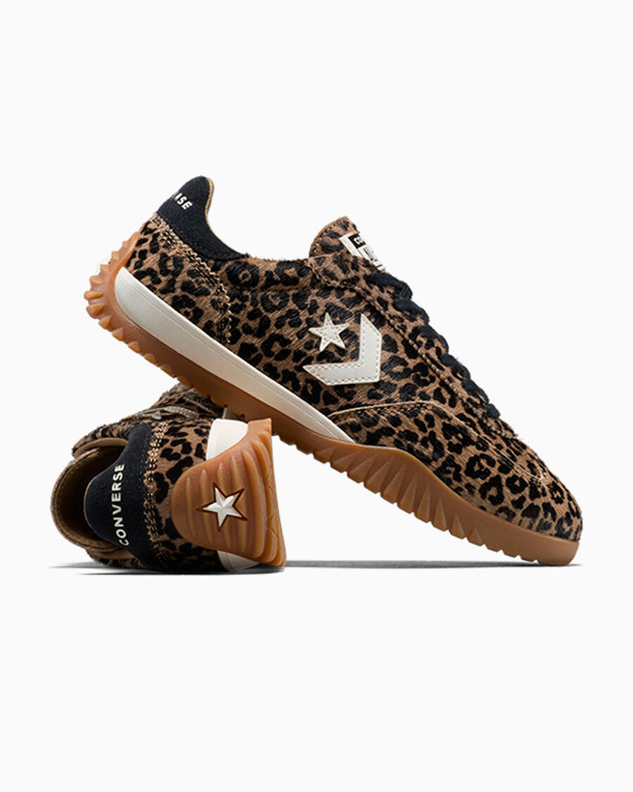 Leopard Print Pony Hair Low Top Sneaker