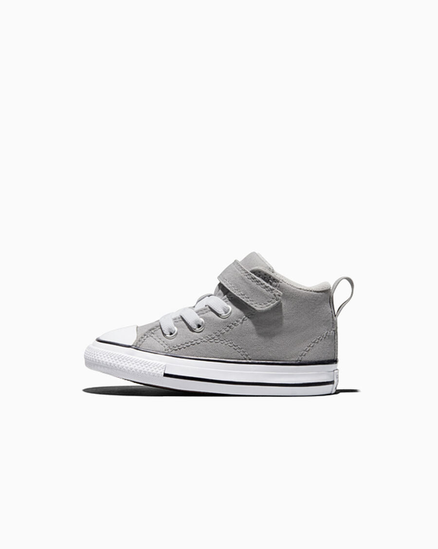 Canvas Easy-On Mid-Top Sneaker - Grey Area/White/Black