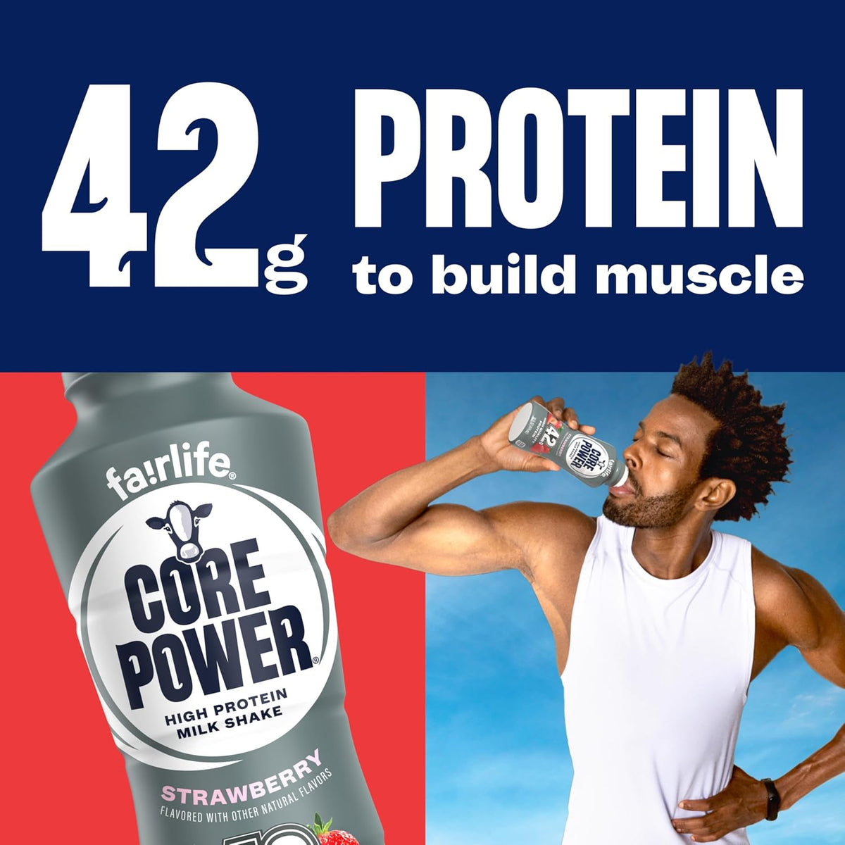 Strawberry High-Protein Milk Shake, 14 oz, 12 Pack