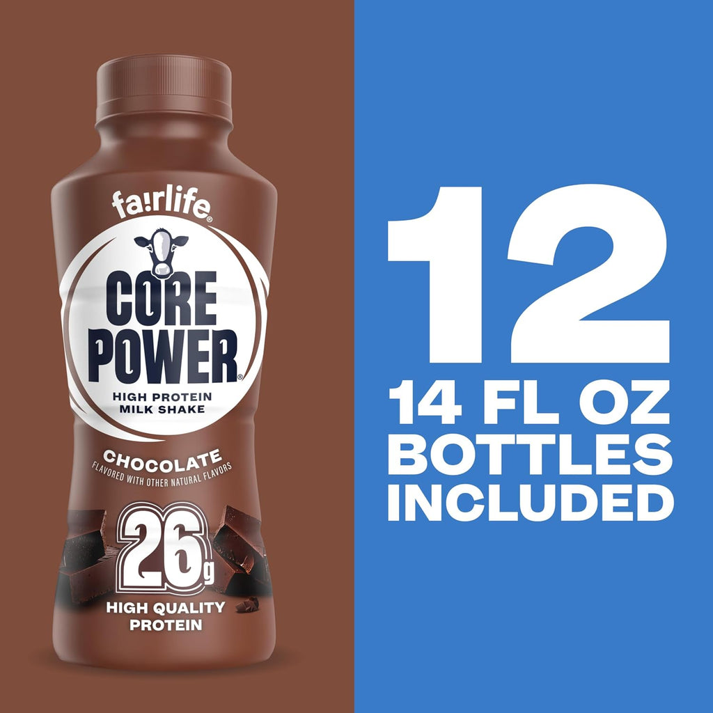Chocolate Protein Milk Shake, 14 oz, 12 Pack